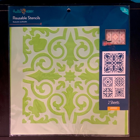 New Set Hello Hobby Reusable Stencils - 5 Designs - Crafts Graffiti DIY Painting - Picture 1 of 8